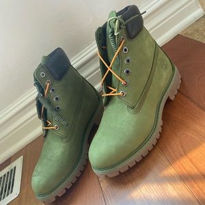 Green Timberland Boots